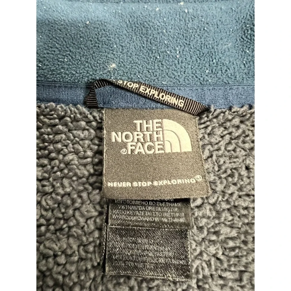 The North Face Men's Fleece Full Zip Jacket Blue Size L Synthetic Sherpa Lined